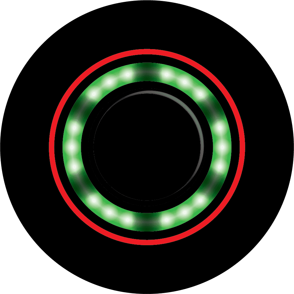Control button illuminated green.