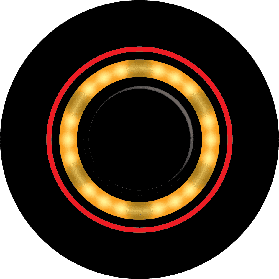 Control button illuminated yellow.